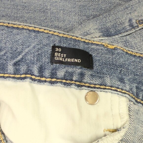 Women Gap Denim Size 30 Best Girlfriend Jeans Distressed Light Wash Inseam 27 - Picture 8 of 8